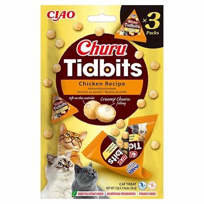 Ciao Churu Tidbits Kattgodis med Kycklingsmak 3-pack
